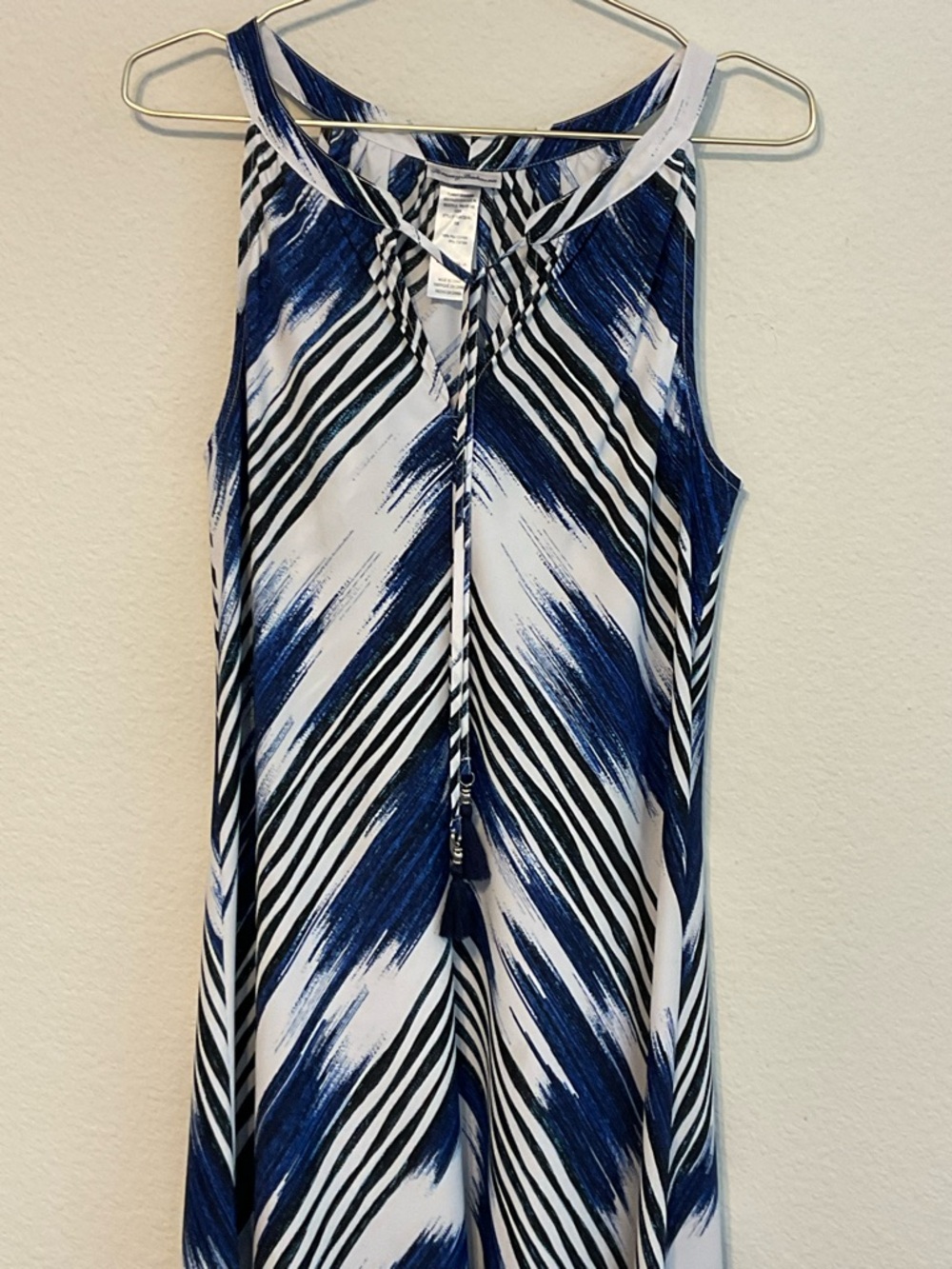 Tommy Bahama Navy & White Sleeveless Printed Maxi Dress - Picture 2 of 8